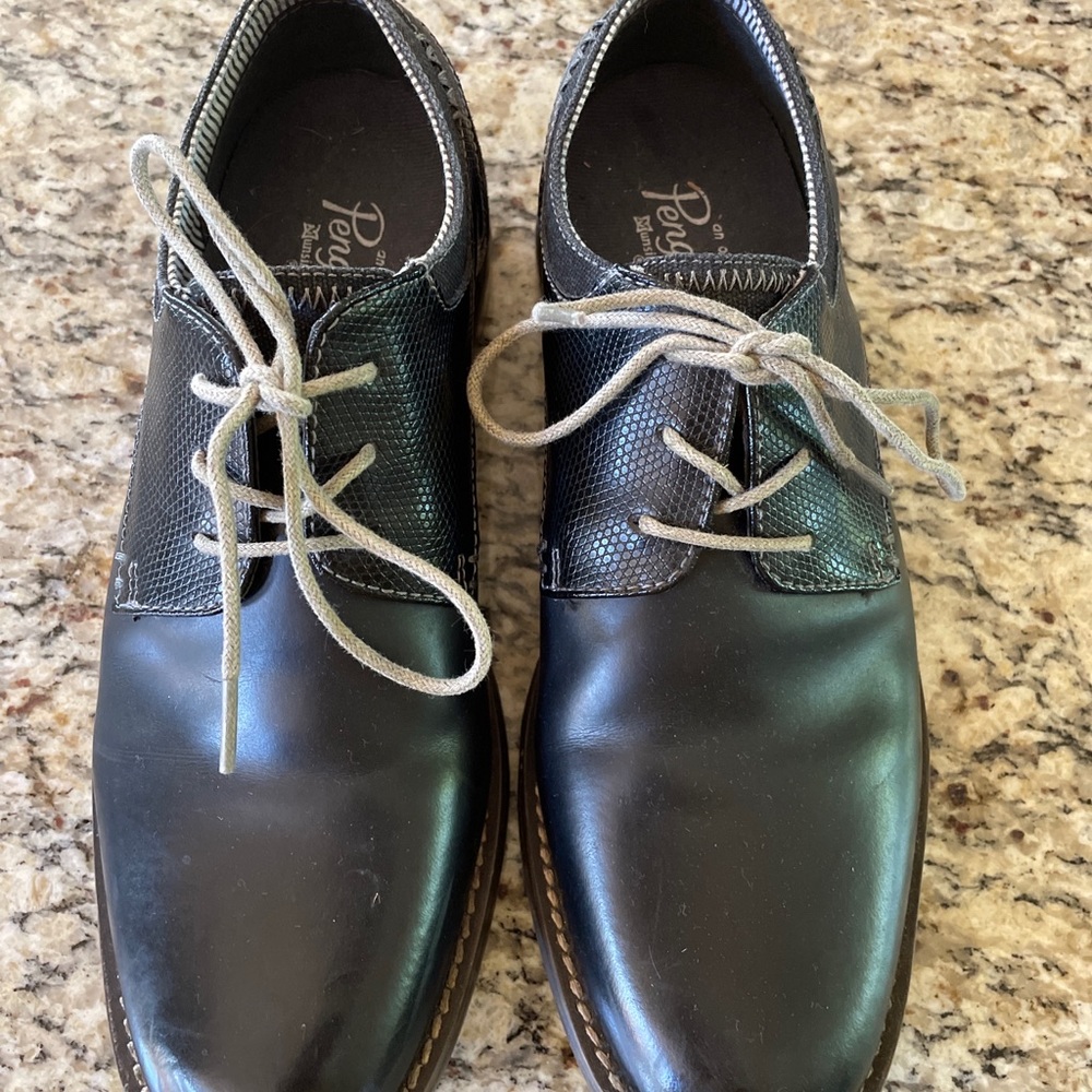 Penguin by Munsingwear Brown Derby Oxfords Leather Mens Shoes 151542 Sz 8 M